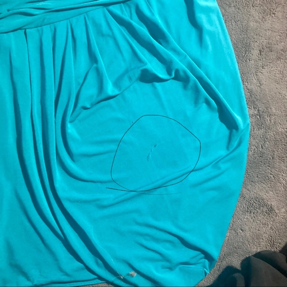 BCBGMaxAzria 💎 Blue Jade Helyn Cross Over Wrap Cocktail Dress - Picture 9 of 10